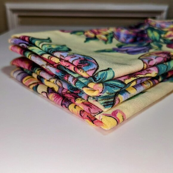 Easter Egg & Tulips Napkins Matching Set (x4) - Picture 3 of 3